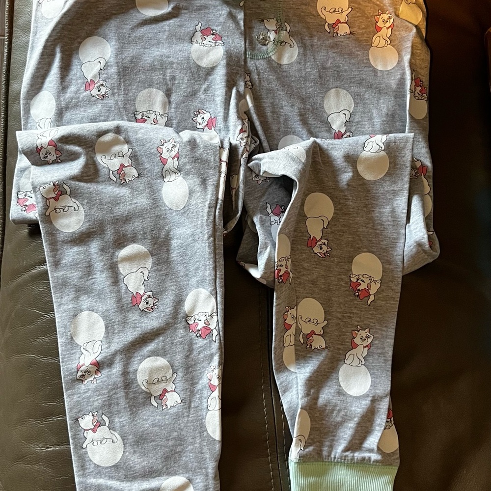Disney Gray and Pink Pajama Bottoms with Arctic Animal Print